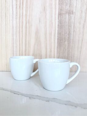 NWT Set of 2 Williams Sonoma Open Kitchen White Espresso Cups